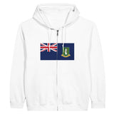 Sweat à capuche îles vierges britanniques coton zippé