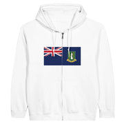 Sweat à capuche îles vierges britanniques coton zippé