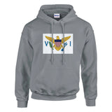 Sweat à capuche îles vierges coton mélangé broderie