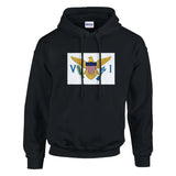 Sweat à capuche îles vierges coton mélangé broderie