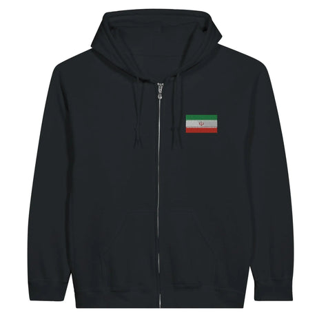 Sweat à capuche iran coton mélangé broderie couleur