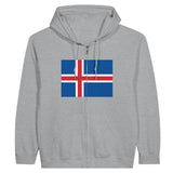 Sweat à capuche islande coton mélangé fermeture éclair