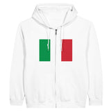 Sweat à capuche italie coton mélangé broderie confort optimal