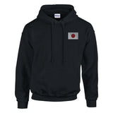 Sweat à capuche japon brodé coton mélangé capuche drapeau