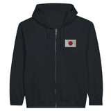 Sweat à capuche japon coton mélangé broderie couleur