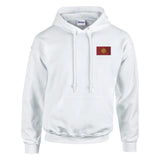 Sweat à capuche kirghizistan brodé coton mélangé