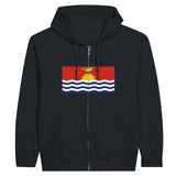 Sweat à capuche kiribati coton mélangé fermeture éclair