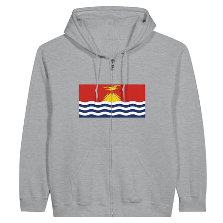 Sweat à capuche kiribati coton mélangé fermeture éclair