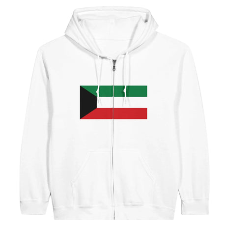 Sweat à capuche koweït coton mélangé broderie drapeau