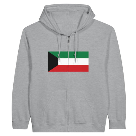 Sweat à capuche koweït coton mélangé broderie drapeau