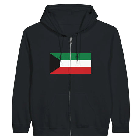 Sweat à capuche koweït coton mélangé broderie drapeau