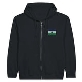 Sweat à capuche lesotho coton mélangé broderie couleur