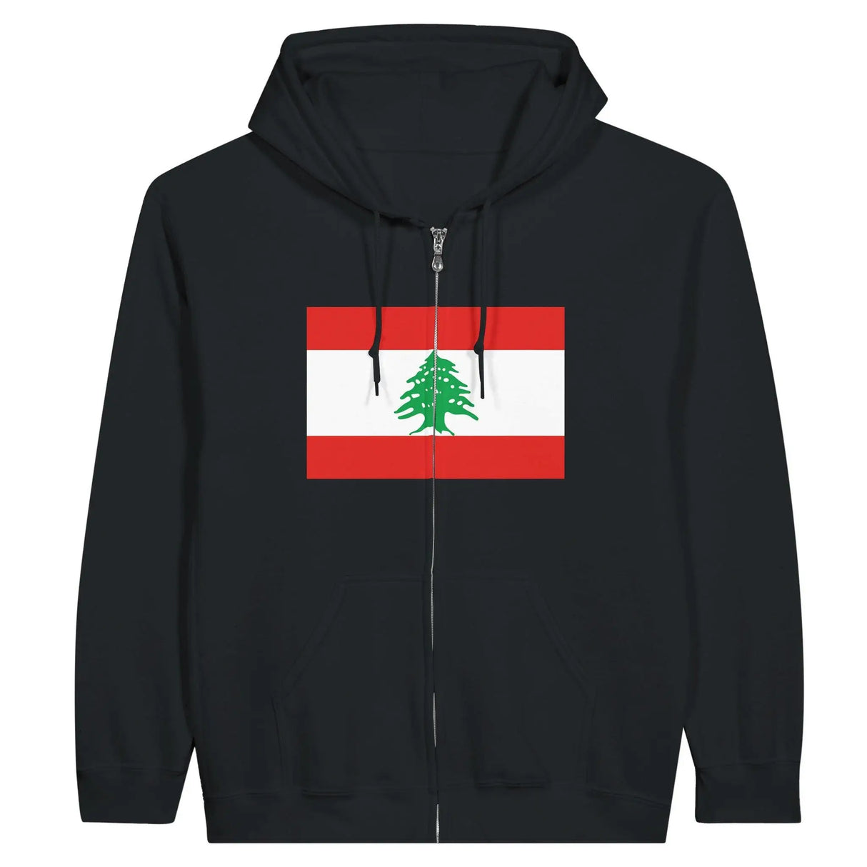 Sweat à capuche liban fermeture éclair coton mélangé