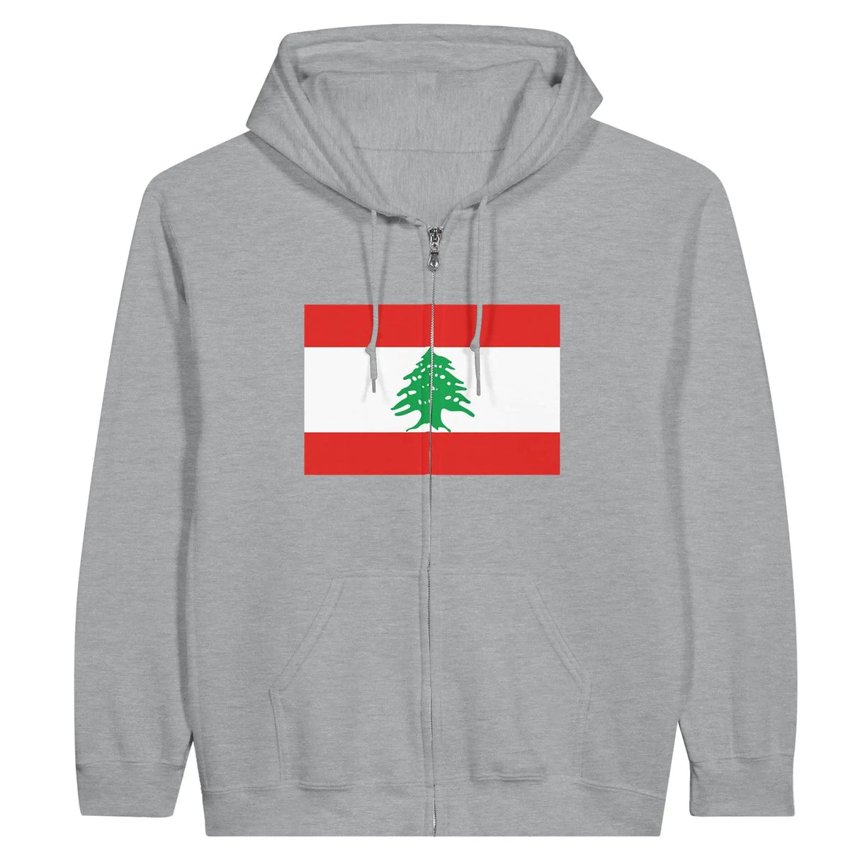 Sweat à capuche liban fermeture éclair coton mélangé