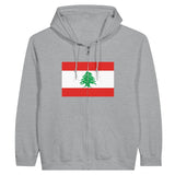 Sweat à capuche liban fermeture éclair coton mélangé