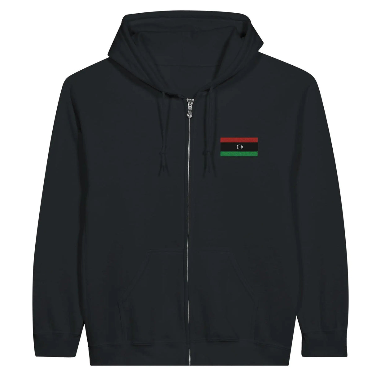 Sweat à capuche libye coton mélangé broderie couleur