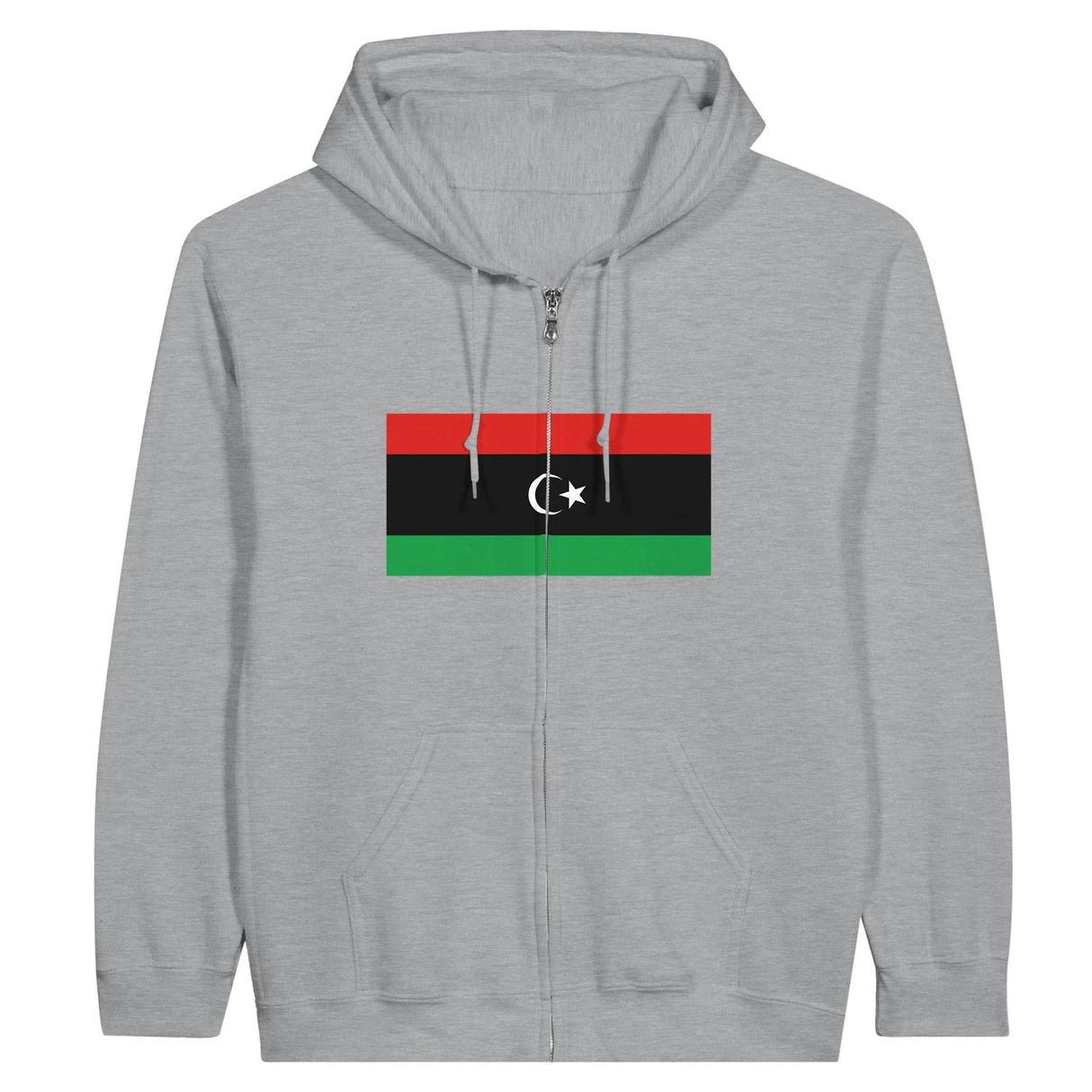 Sweat à capuche libye coton mélangé fermeture éclair