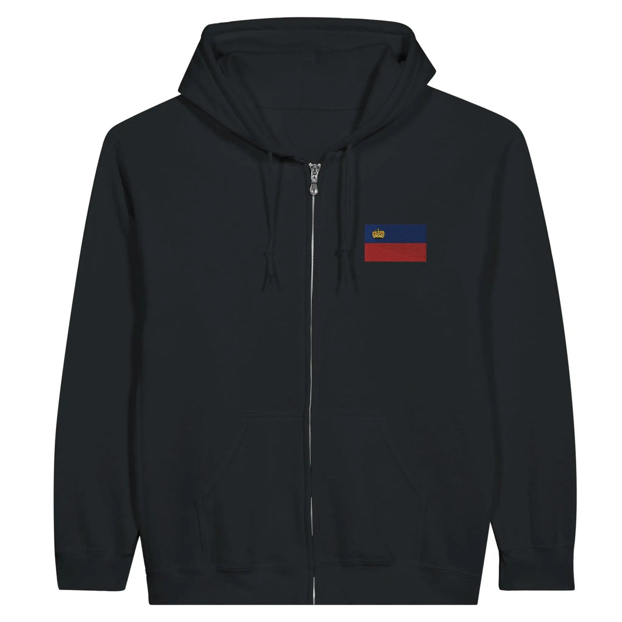 Sweat à capuche liechtenstein coton mélangé broderie couleur