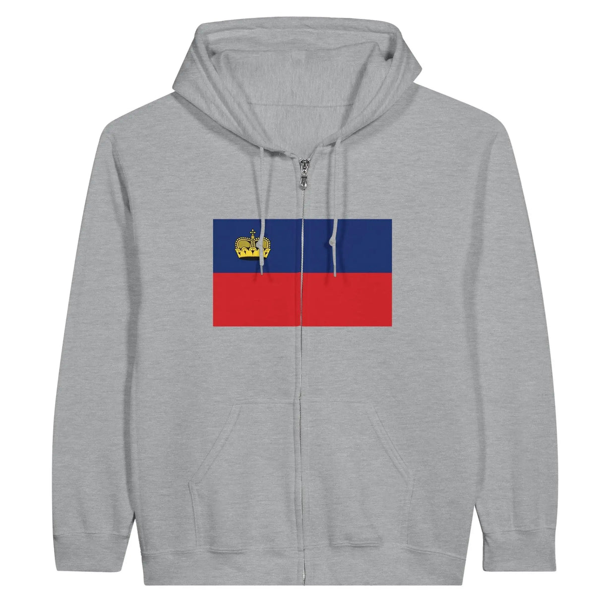 Sweat à capuche liechtenstein coton mélangé fermeture éclair
