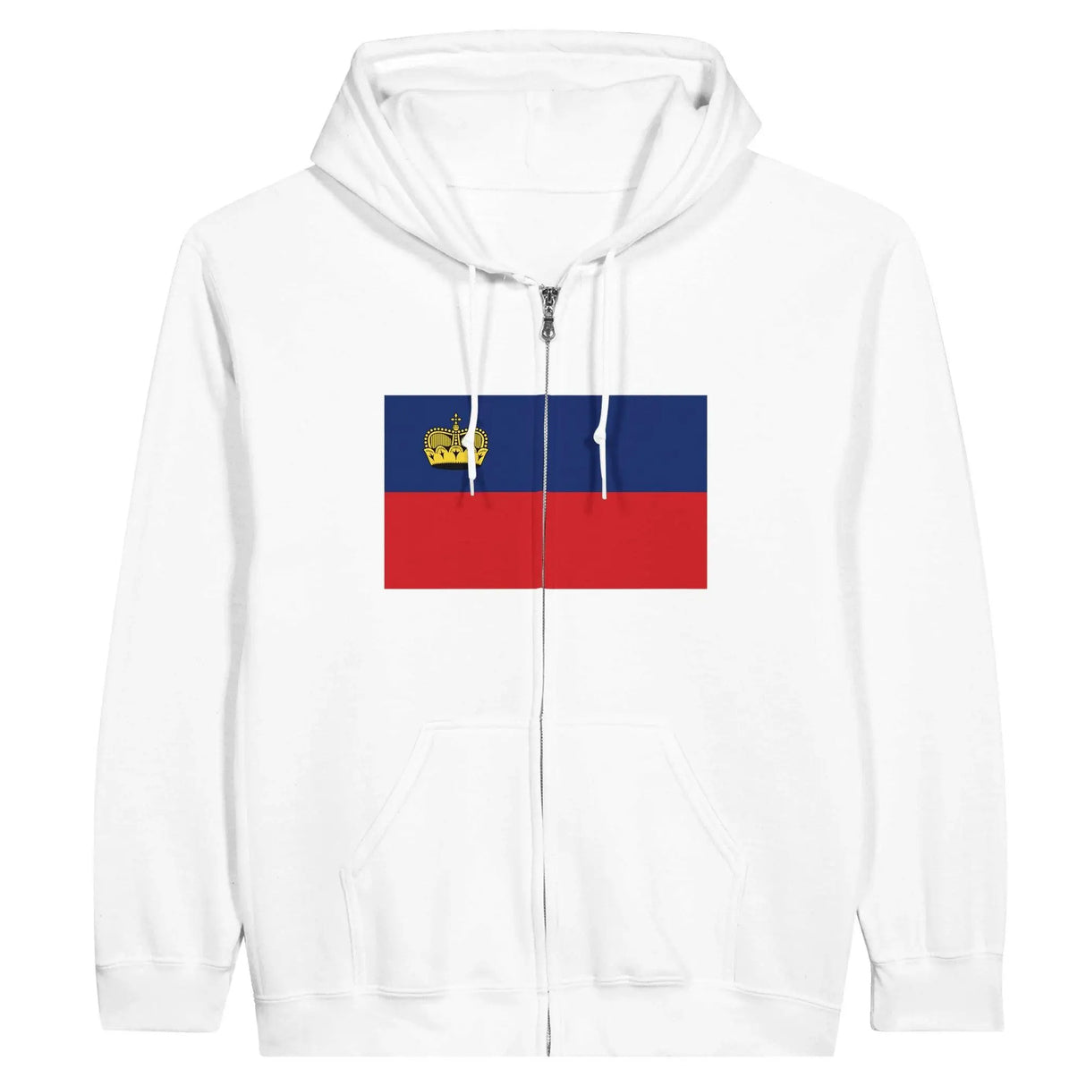 Sweat à capuche liechtenstein coton mélangé fermeture éclair