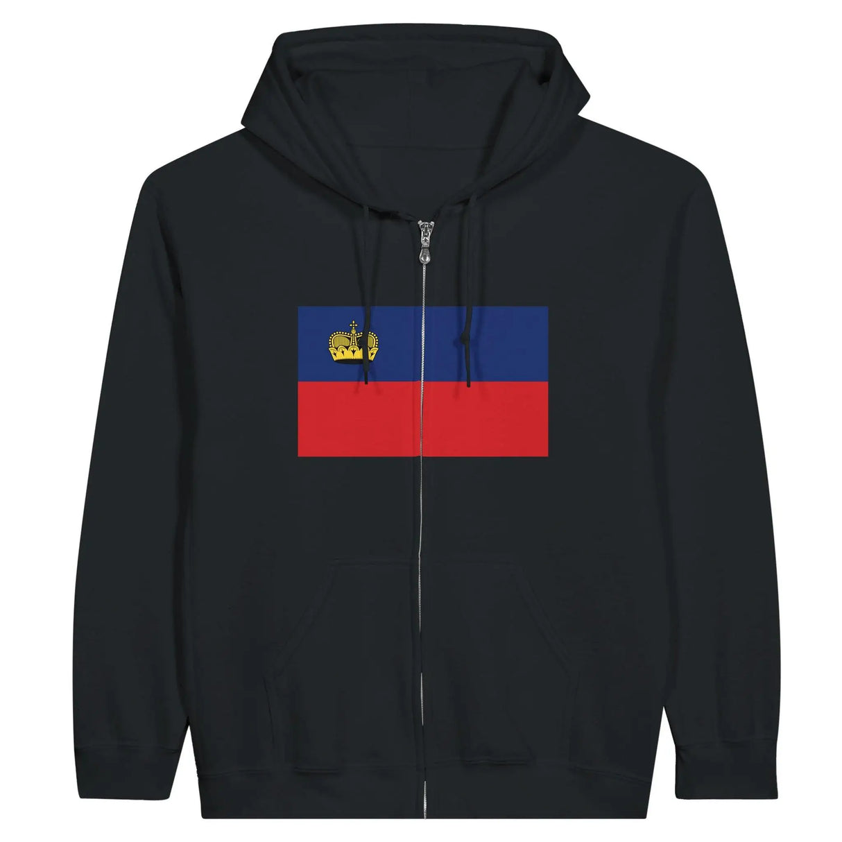 Sweat à capuche liechtenstein coton mélangé fermeture éclair