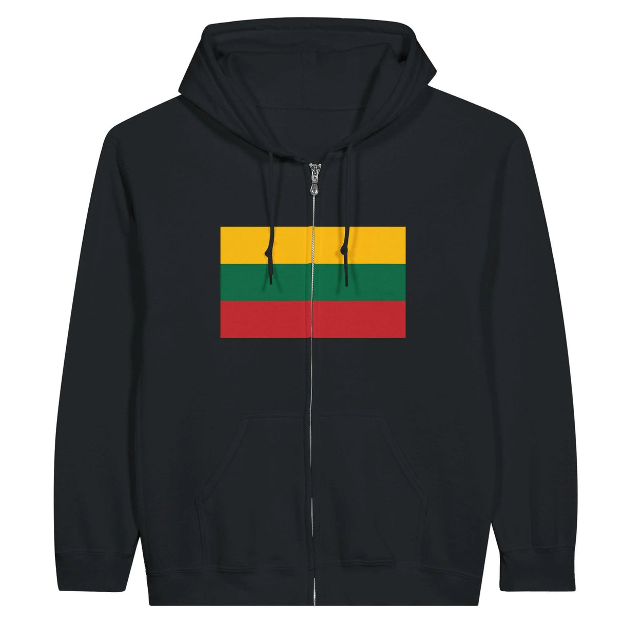 Sweat à capuche lituanie coton mélangé broderie drapeau