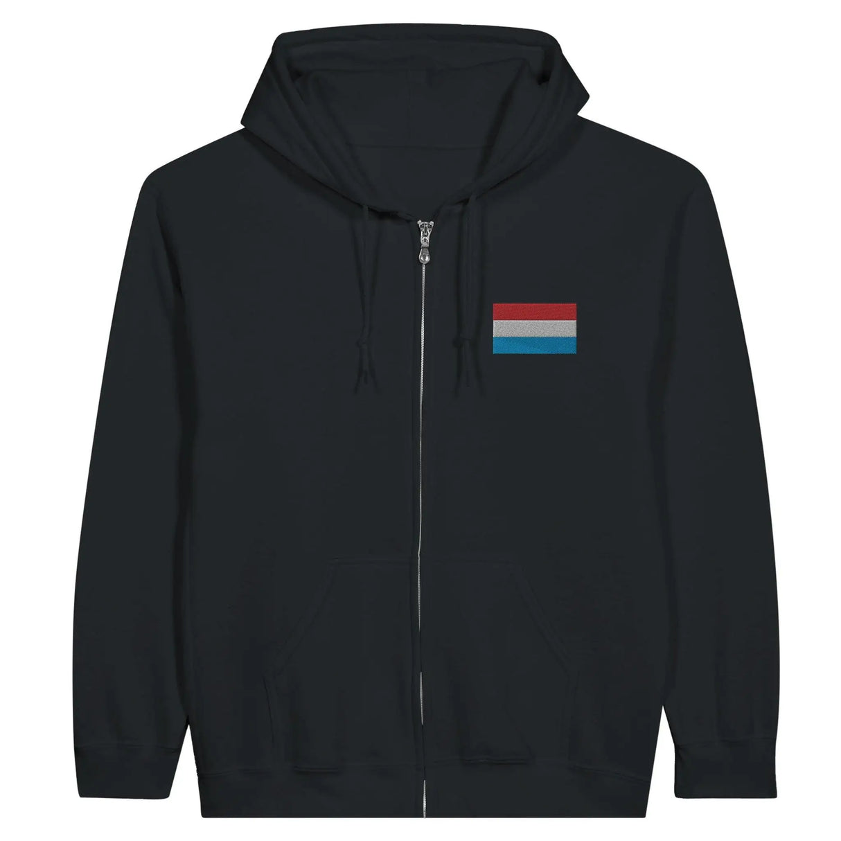 Sweat à capuche luxembourg coton mélangé broderie couleur