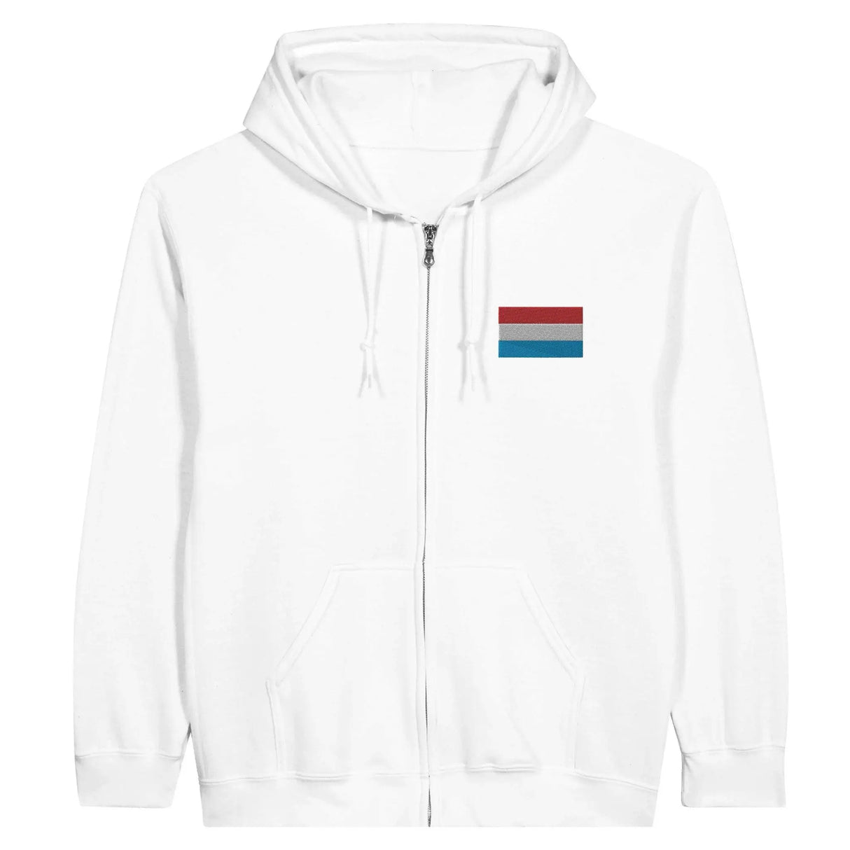 Sweat à capuche luxembourg coton mélangé broderie couleur