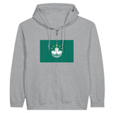 Sweat à capuche macao broderie coton mélangé confortable