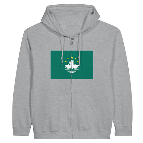 Sweat à capuche macao broderie coton mélangé confortable