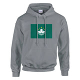 Sweat à capuche macao coton mélangé motif brodé