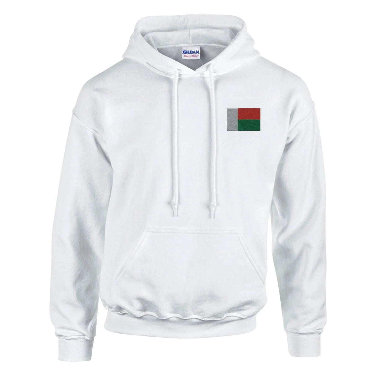 Sweat à capuche madagascar coton mélangé broderie couleur