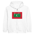 Sweat à capuche maldives coton mélangé fermeture éclair