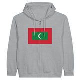 Sweat à capuche maldives coton mélangé fermeture éclair