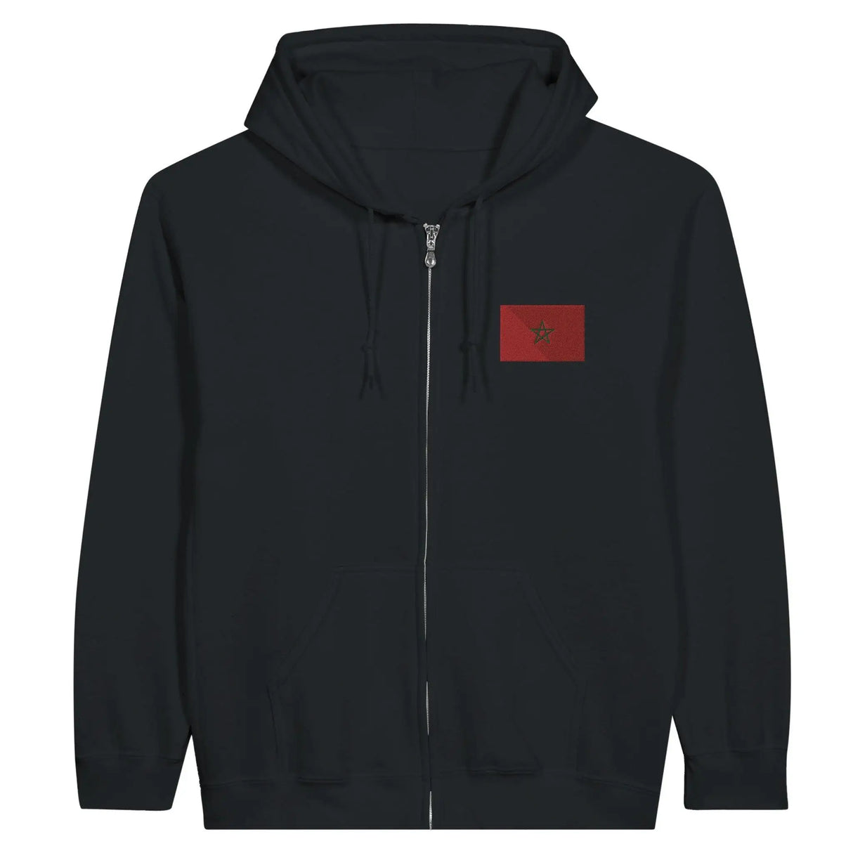 Sweat à capuche maroc coton mélangé broderie couleur