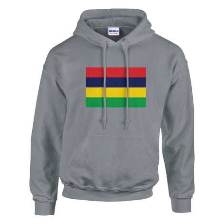 Sweat à capuche maurice coton mélangé broderie couleur