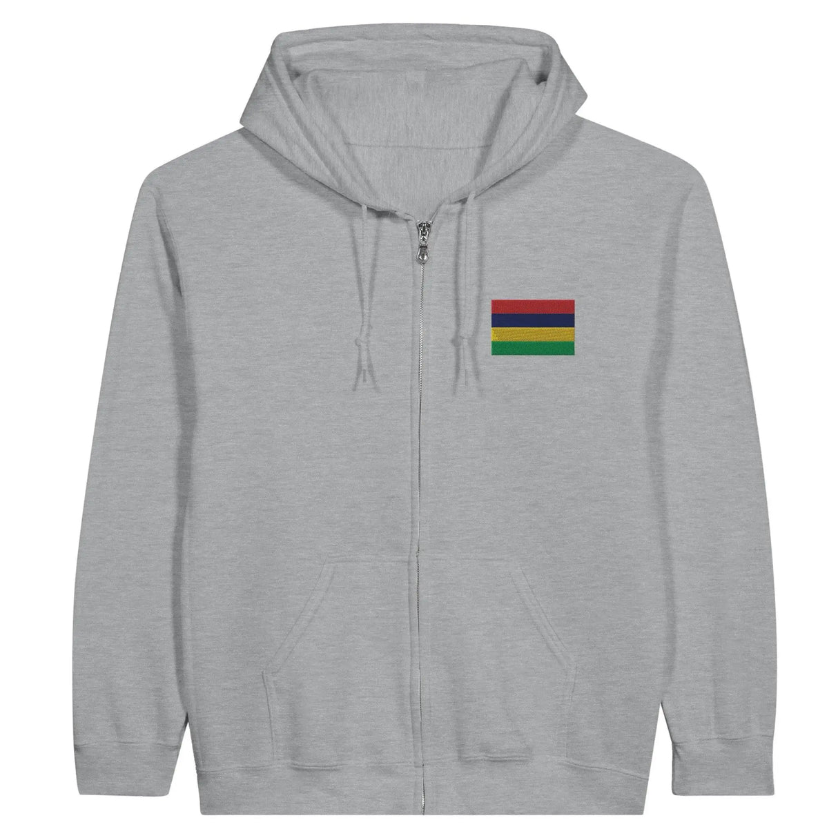 Sweat à capuche maurice coton mélangé broderie couleur