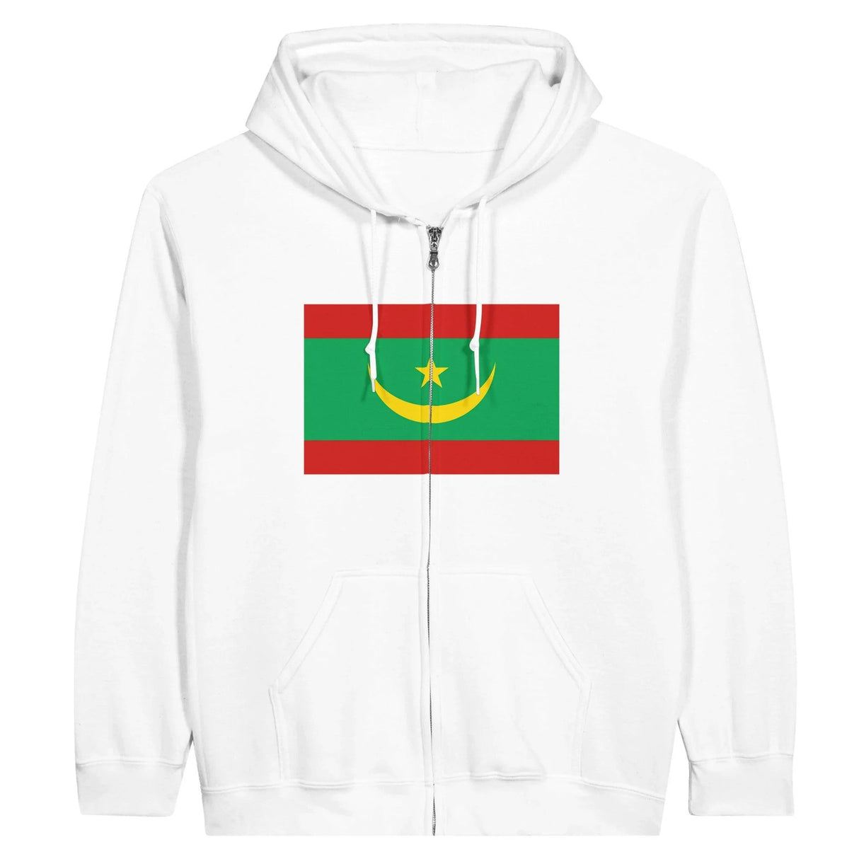 Sweat à capuche mauritanie coton mélangé fermeture éclair