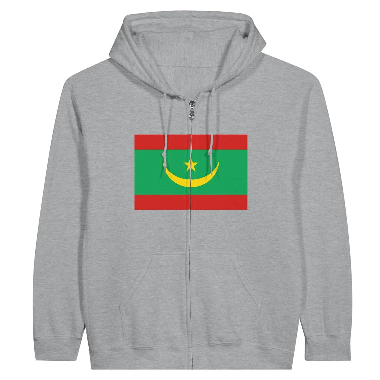 Sweat à capuche mauritanie coton mélangé fermeture éclair