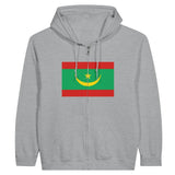 Sweat à capuche mauritanie coton mélangé fermeture éclair