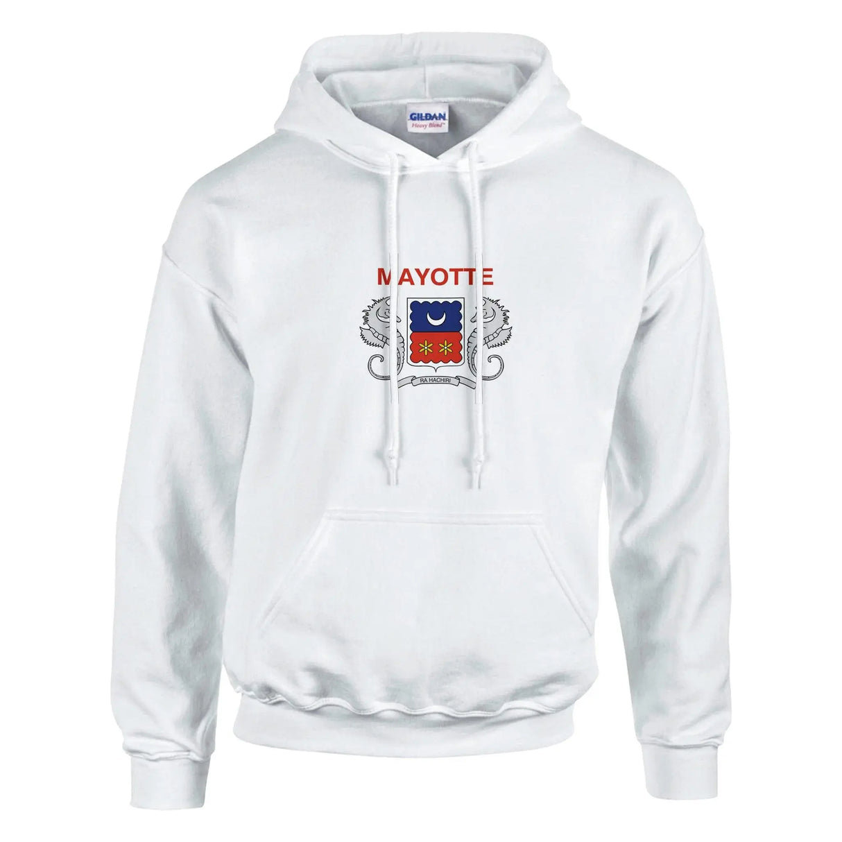 Sweat à capuche mayotte coton mélangé broderie couleur