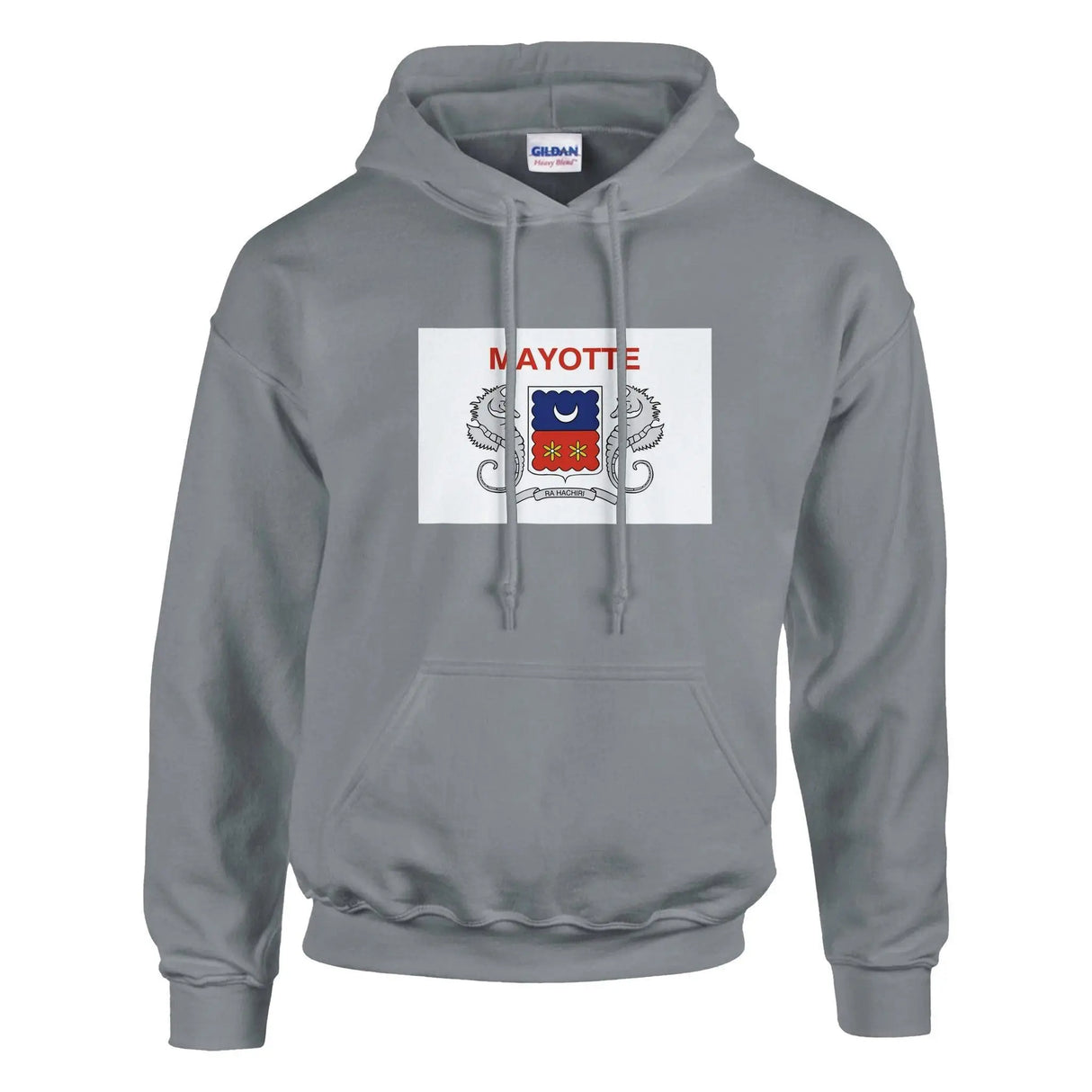 Sweat à capuche mayotte coton mélangé broderie couleur