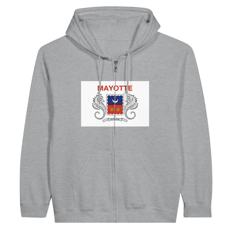 Sweat à capuche mayotte coton mélangé broderie drapeau