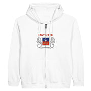 Sweat à capuche mayotte coton mélangé broderie drapeau