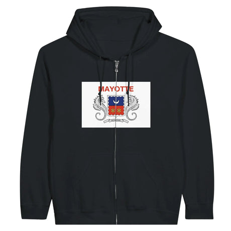 Sweat à capuche mayotte coton mélangé broderie drapeau