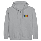 Sweat à capuche moldavie coton mélangé broderie couleur