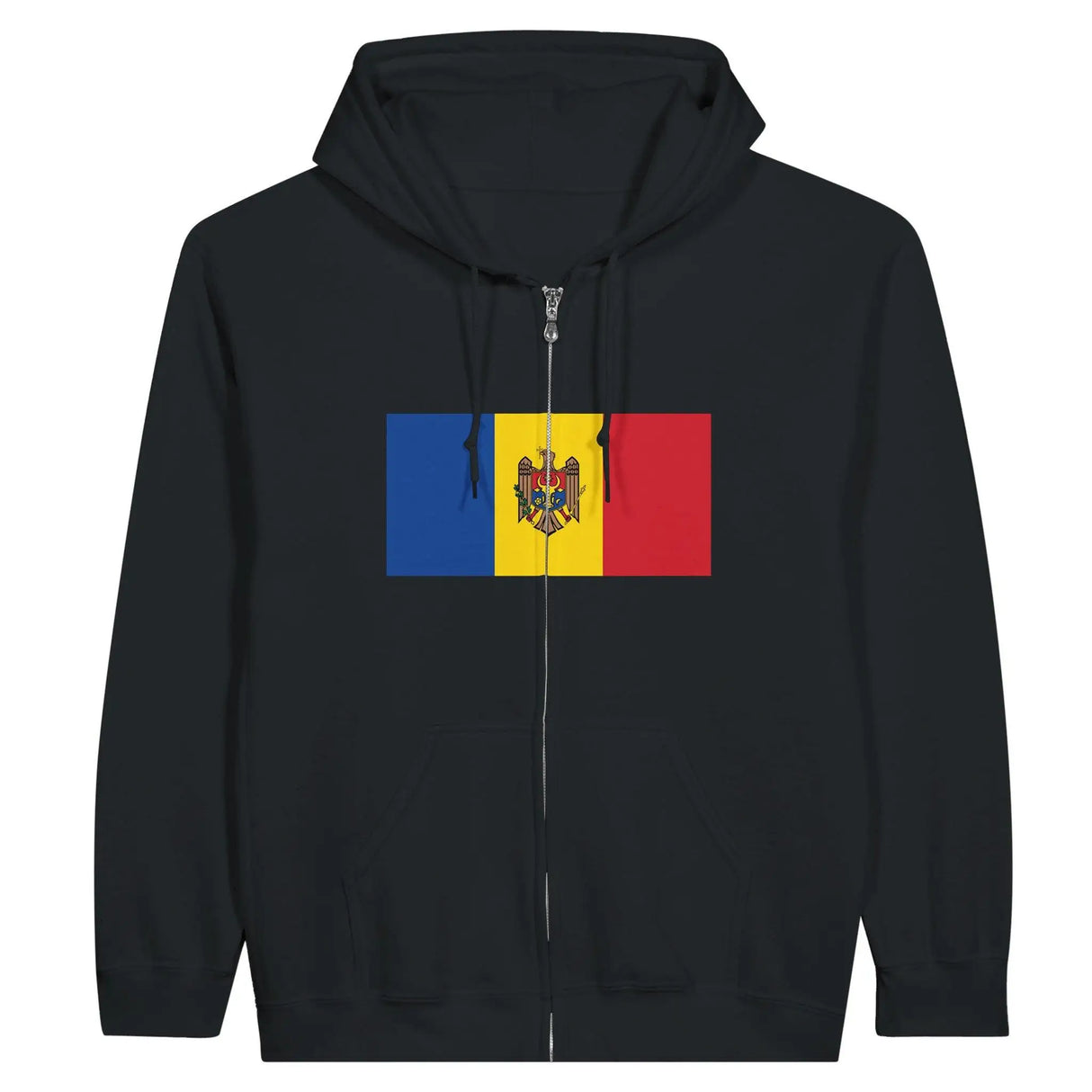 Sweat à capuche moldavie coton mélangé fermeture éclair