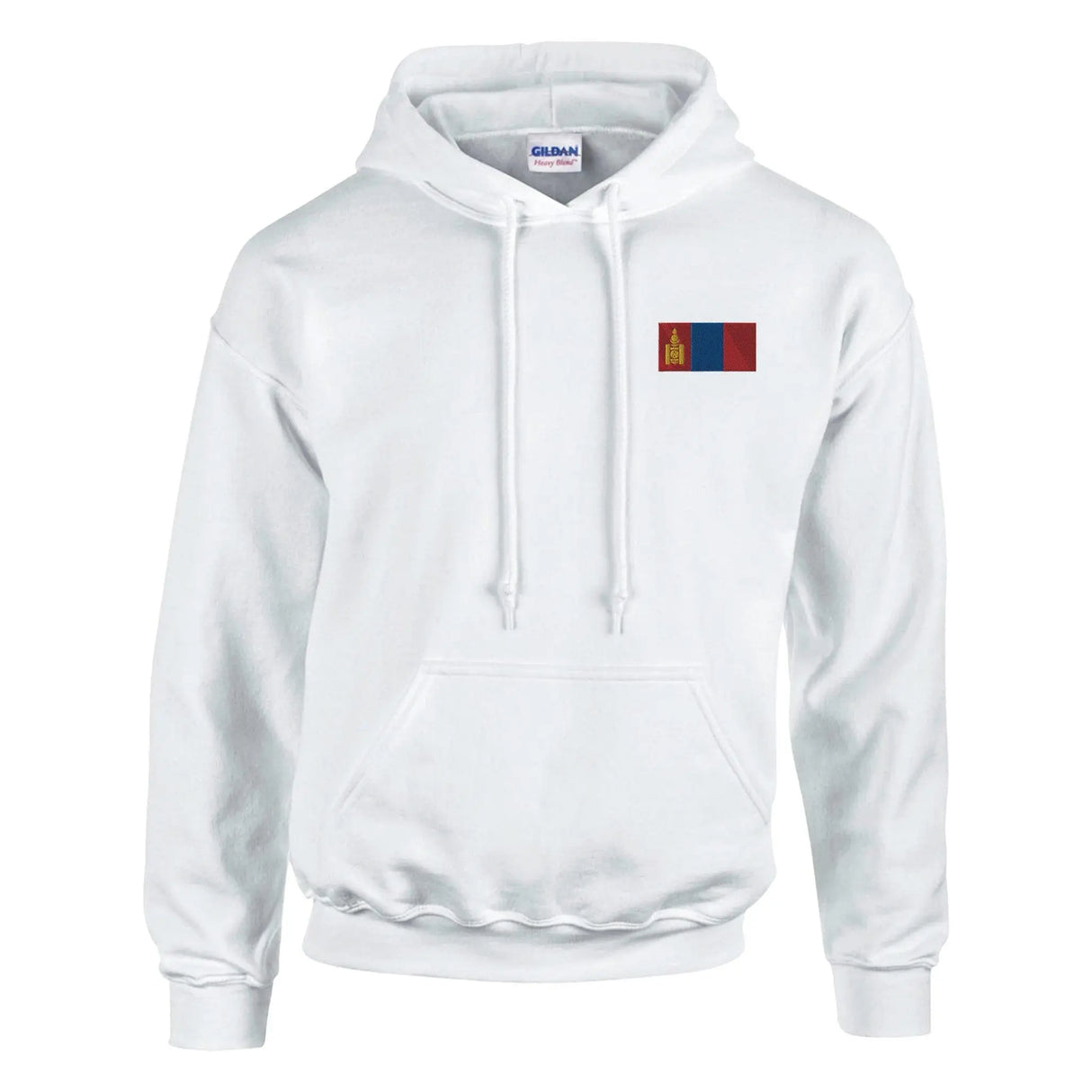 Sweat à capuche mongolie coton mélangé brodé durable