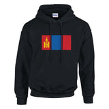 Sweat à capuche mongolie coton mélangé broderie couleur