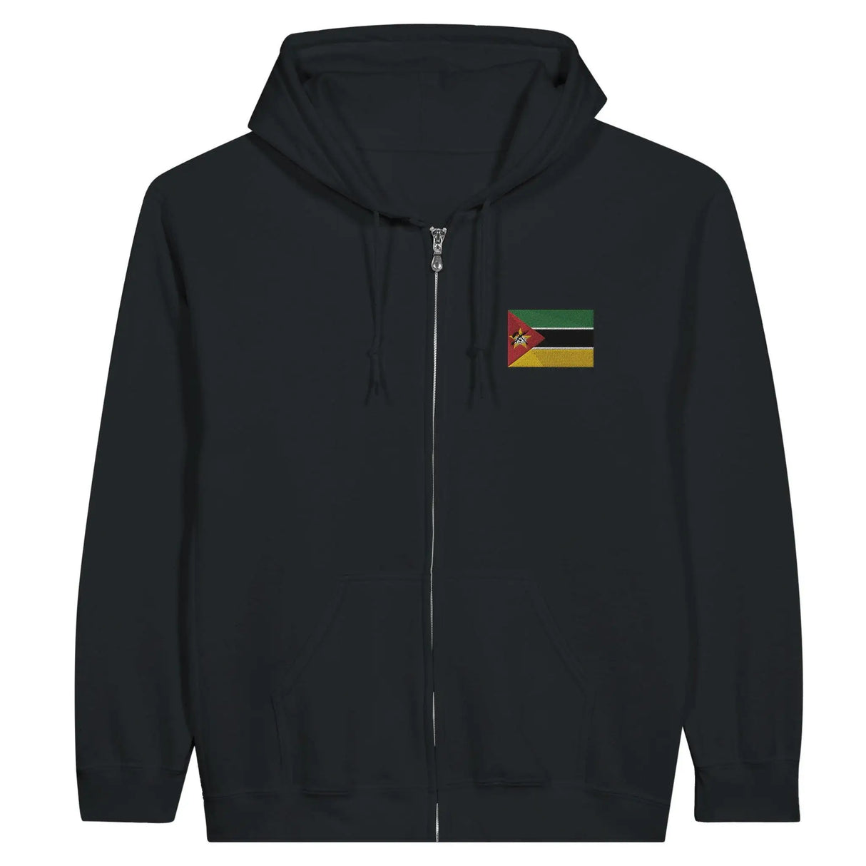 Sweat à capuche mozambique coton mélangé broderie couleur